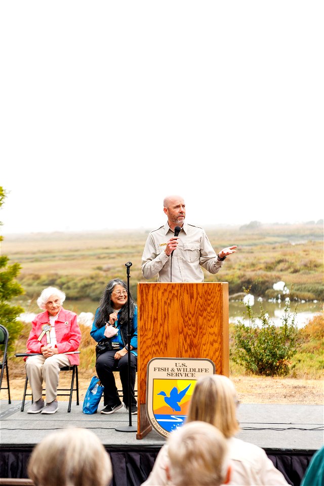 Complex manager speaks during opening ceremony