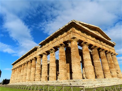 Full View Temple of Neptune Paestum Itlay