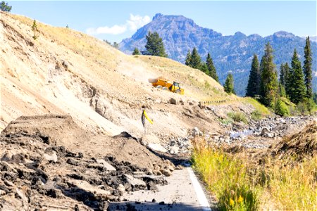 Northeast Entrance Road Improvements near Trout Lake Trailhead: August 23, 2022 photo