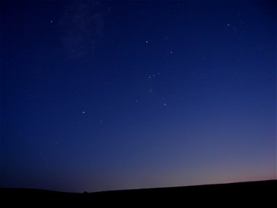 Night Sky, Orion ( The Warrior ), Evil Combe, Dartmoor National Park, Devon, UK . 23rd March 2022