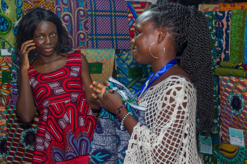 Woman market saleswoman