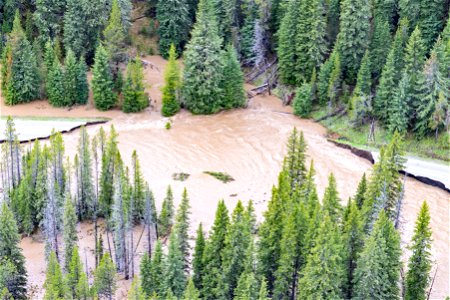 Yellowstone flood event 2022: Northeast Entrance Road washouts photo