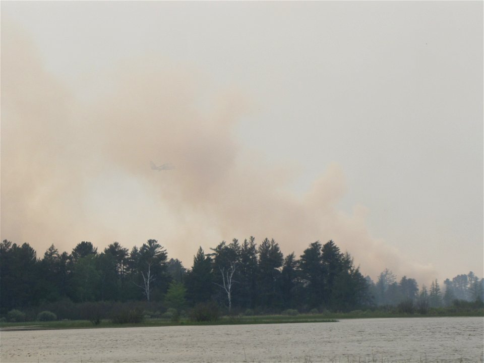 Smoke above Seney NWR photo