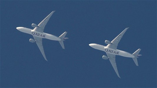 Boeing 777-FDZ A7-BFU Qatar Airways Cargo - Doha to Luxembourg (40100 ft.)