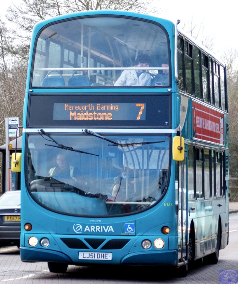 LJ51DHE Hadlow Village. This bus is 21 years old! This bus is still in service.