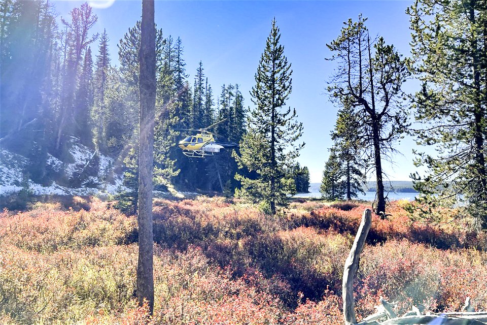 Shoshone Lake search and rescue operations: Grand Teton National Park interagency helicopter