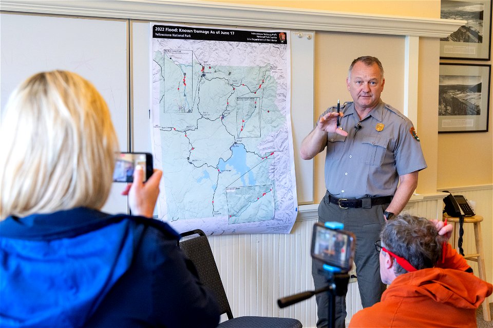 Yellowstone flood event 2022: Superintendent, Cam Sholly, press briefing (2)