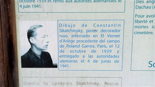 Cimetière du Camp du Vernet : Dibujo de Constantin Sikatchinsky