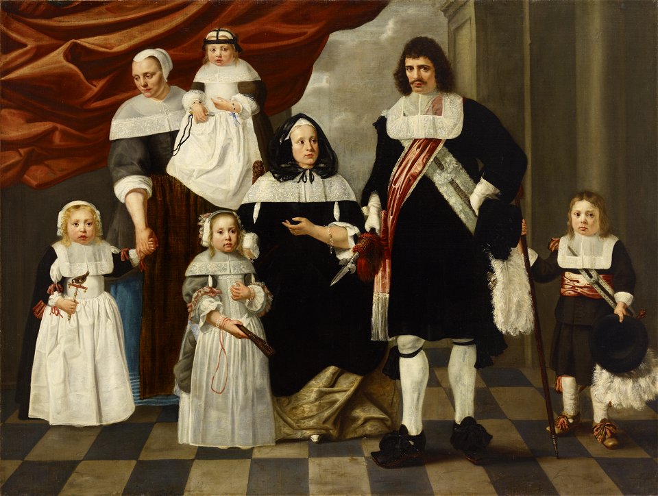 Nicolaes van Helt-Stockade (c. / n. / ca. 1614–1669): Portrait of a Family / Perhemuotokuva / Familjeporträtt photo