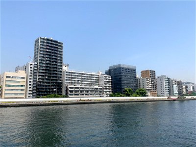 Sumida River in Yanagibashi, Taito-ku photo