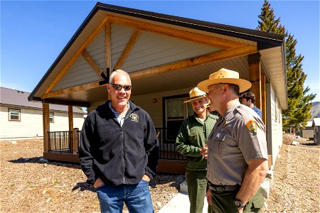 Superintendent Cam Sholly briefs Congressman Zinke on employee housing updates