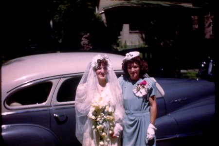 1940's Kodachrome titled "Pelusi Wedding 6-5-48." photo