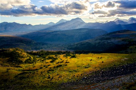 Sunset at a Mountain Meadow photo