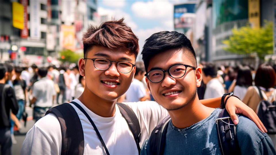 'Friends at Shibuya Crossing' photo