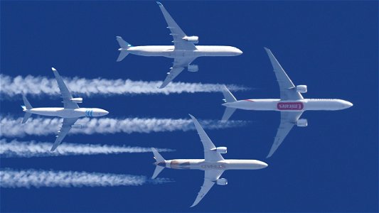 Two Airbus' and two Boeings: