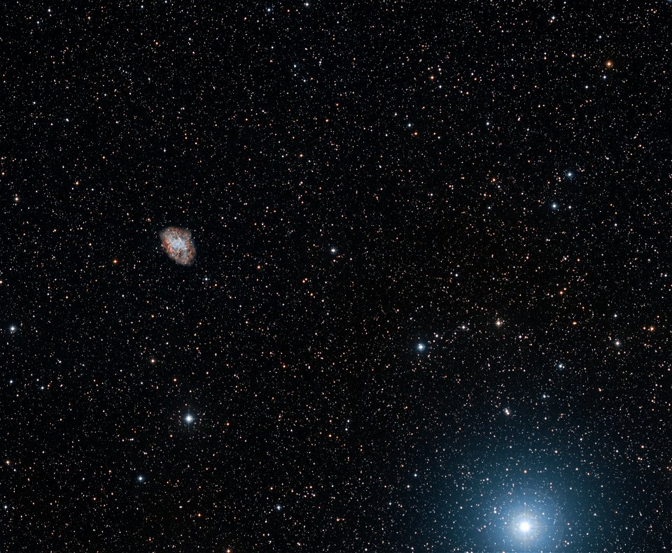 Crab Nebula and Zeta Tauri photo