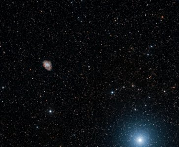 Crab Nebula and Zeta Tauri