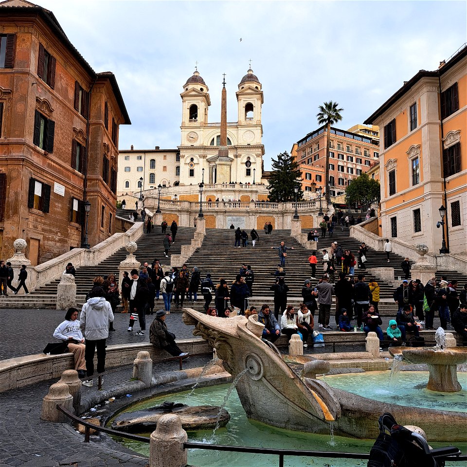 Spanish Steps from Bottom Rome Italy