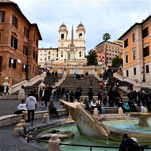 Spanish Steps from Bottom Rome Italy