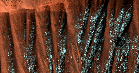 Frosted Gullies in Northern Summer