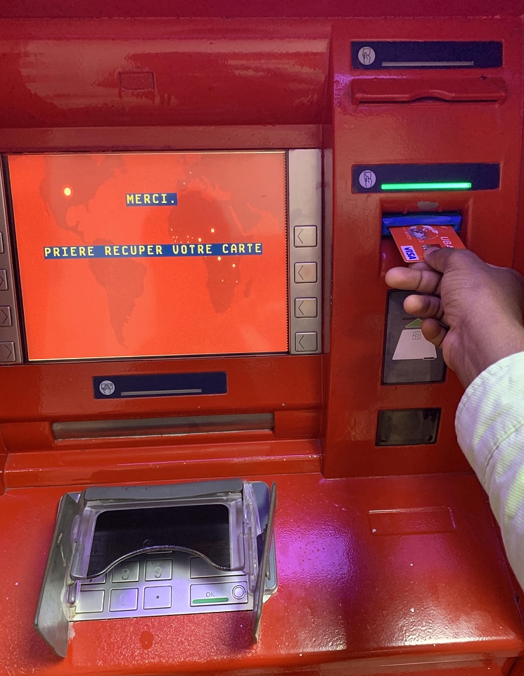 Credit card ATM cash