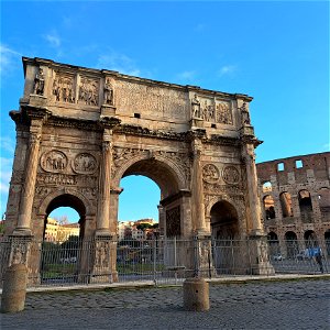 Arch of Constantine Colosseum Rome Italy photo