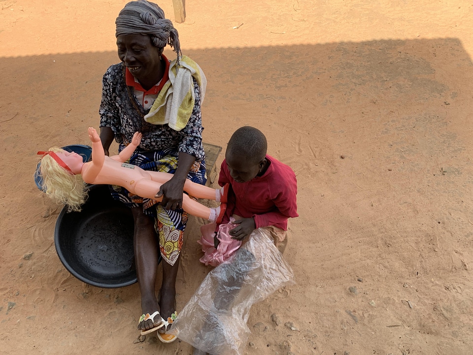 People woman bucket