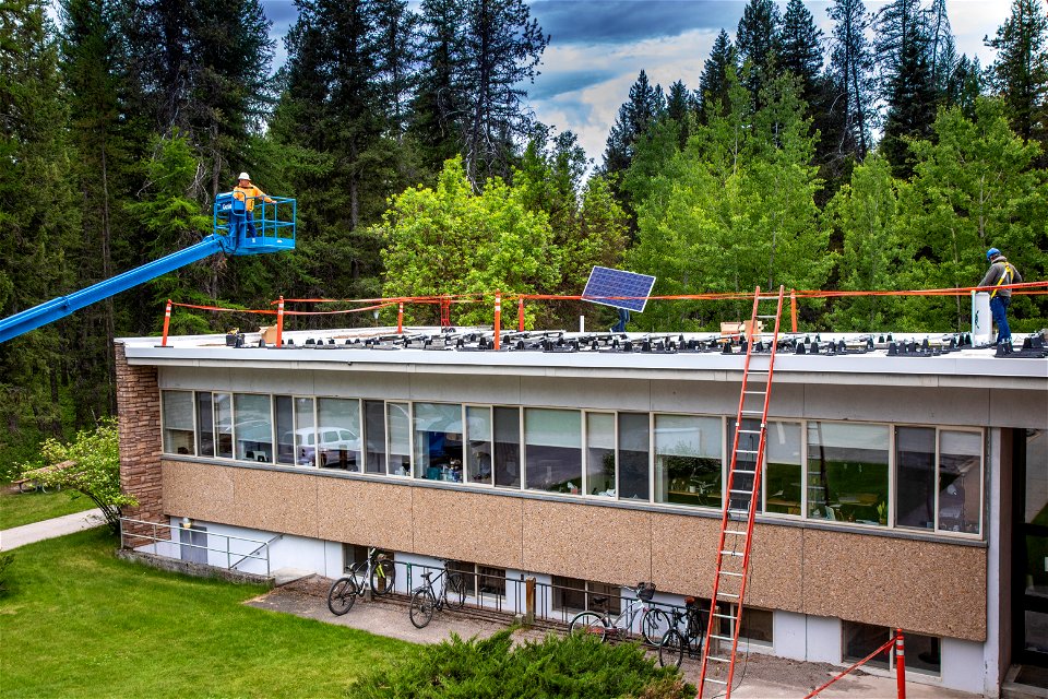 Solar Panels are Installed on Glacier Headquarters photo