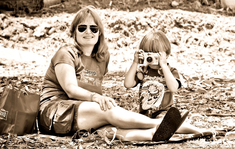 Photographing dad
