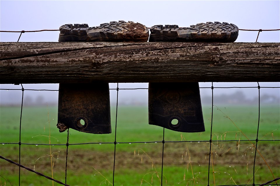 Unloved Boots on Cloudy Day