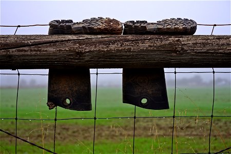 Unloved Boots on Cloudy Day