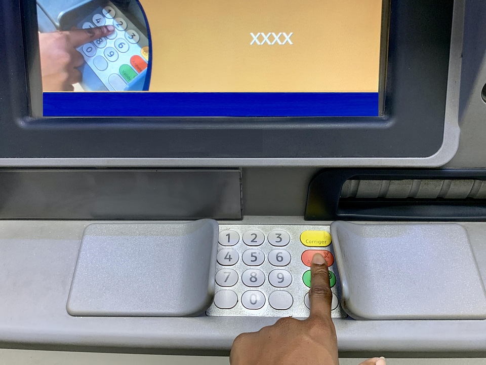 Credit card bank ATM
