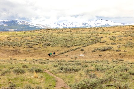 Hikers along the Blacktail Creek Trail photo
