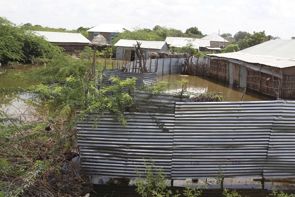 Landscape houses flood