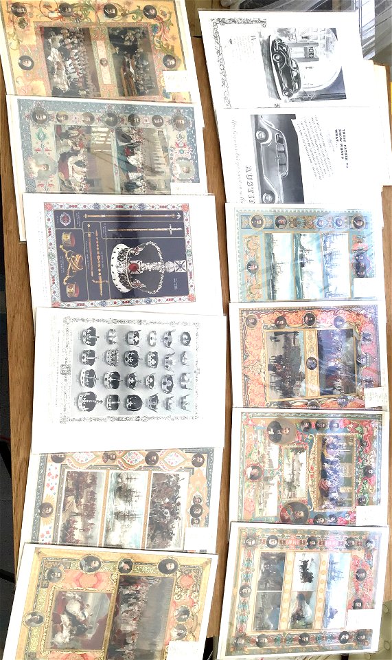 Antiques Stall Preparation The Illustrated London News 1897 Queen Victoria's Diamond Jubilee Colour Plates - Diary Note > description from publication placed inside cello bag for picture framer