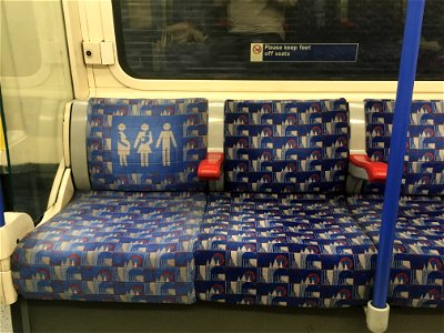 Priority seating on Piccadilly Line train photo