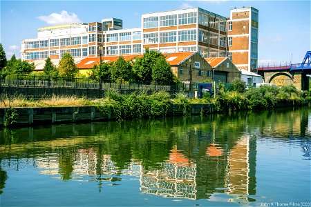 Former Tilling-Stevens Factory St Peter's Street, Maidstone, Kent, ME16 0ST. Reflections in the River Medway