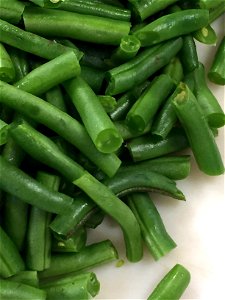Cut green beans photo