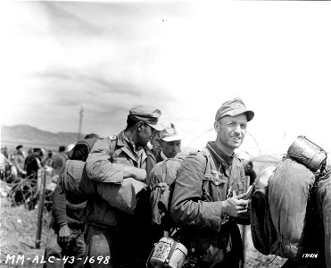 SC 171616 - German soldiers that were taken prisoner after the Allied Armies had crushed the Axis troops in the whole of North Africa. 9 May, 1943. photo