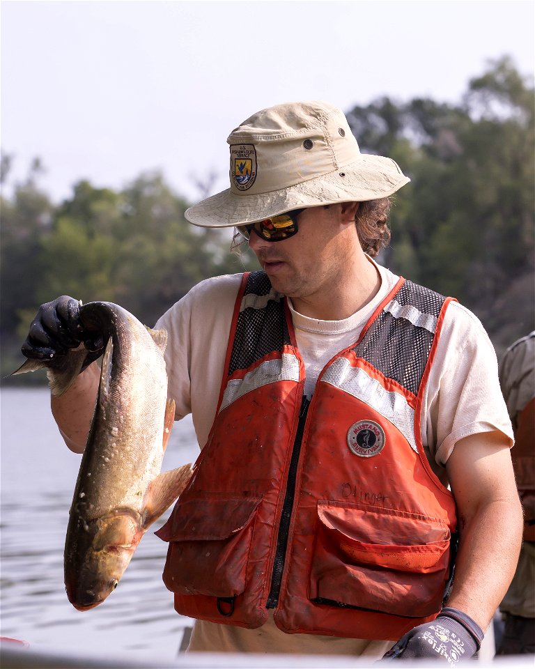 Invasive Carp Research on the James River in South Dakota. Photo: Sam Stukel (USFWS)