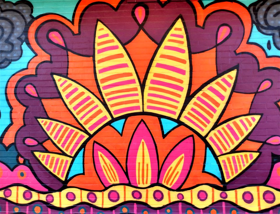 Mural, Honeybear Cafe, Rogers Park, Chicago, IL