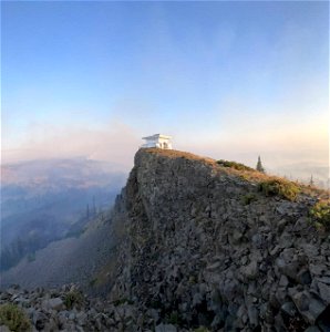 Indian Rock Lookout near Crockets Knob Fire