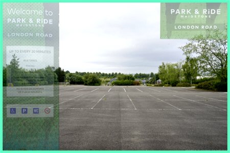 Maidstone London Road Park & Ride Site. Last Bus was in February. Signs still in place.