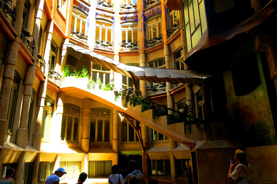 Staircase from the entry to the main apartment