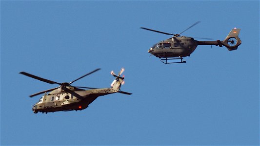 Two german military helicopters: Airbus Helicopters NH90 & Airbus Helicopters H145M