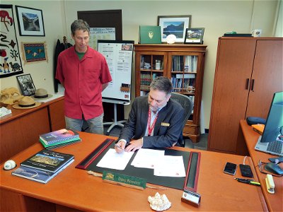 Glacier National Park Superintendent Signs Sister Park Agreement in May 2023 photo