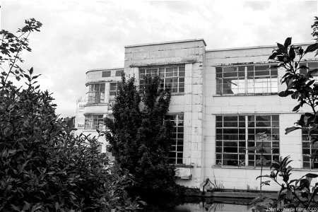 Art Deco Shell. Rootes Building Maidstone. Interior and roof gone. Shell remains. Grade 2 Listed.