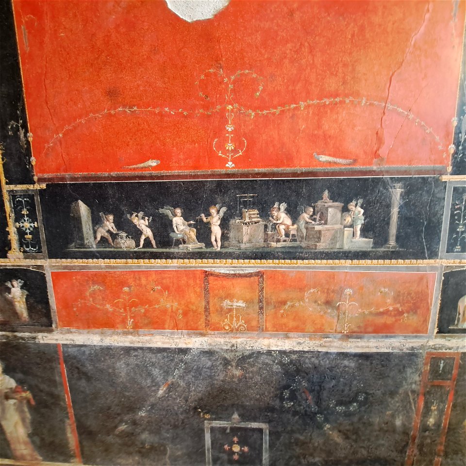 House of Vetti Little Cherubs doing Tasks Ruins Pompeii Italy