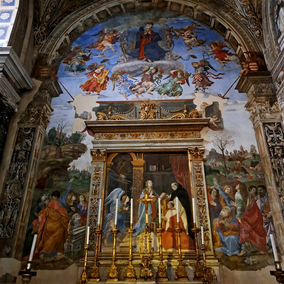 Filipino Lippi Fresco Basilica di Santa maria Sopra Minerva Rome Italy