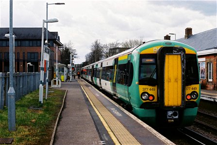 377449 arrived at Reigate down platform